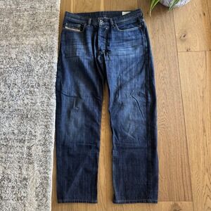 Vintage Diesel Quratt Jeans Men's 32x34 Dark Wash Faded Straight Leg Italy Y2K